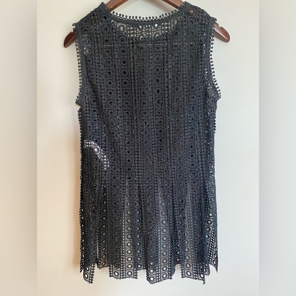 Zara Crochet Mesh Textured Sleeveless Top Size Small - Picture 5 of 6